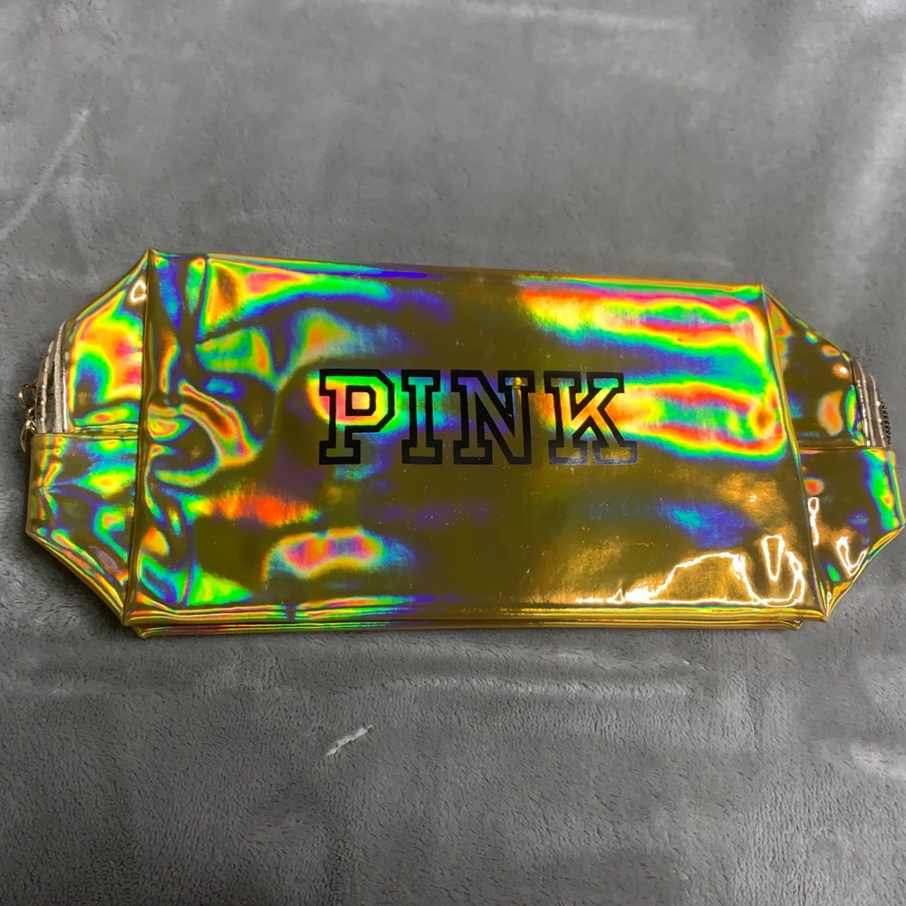 PINK MAKEUP BAG (comes with wrist strap)